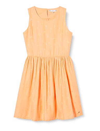 Tommy Hilfiger Eid Open Back Dress Slvls Vestido, Naranja (Melon Orange Sc1), 3-4 años (Talla del Fabricante: 4) para Niñas