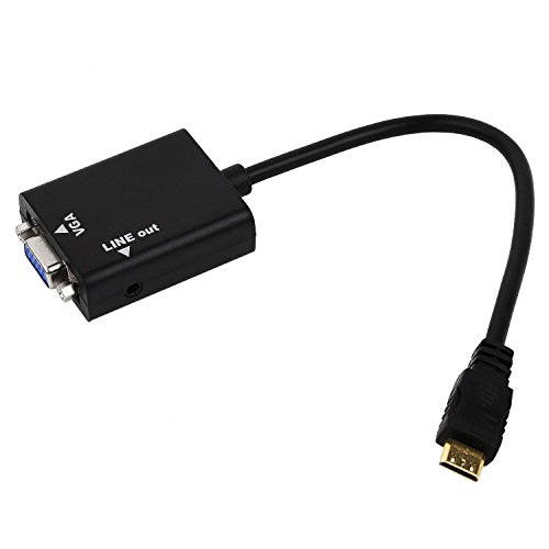 TOOGOO(R) PC HDMI a VGA SVGA RGB Video + Audio Cable adaptador convertidor