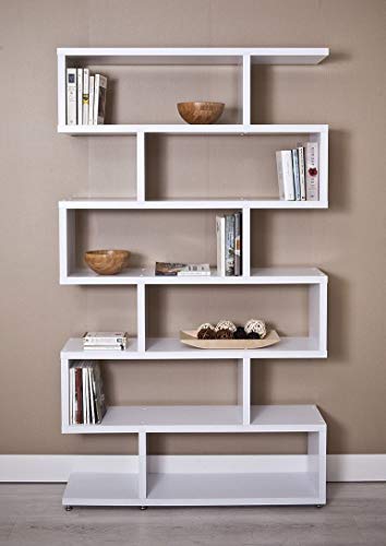 Topkit | Estantería Florida 6310 | Medidas 191 x 110 x 28 cm | Estantería Librería | Estanteria Libros | Estantería Decoración | Blanco