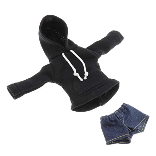 Toygogo 1/6 BJD Hoodie y Pantalones Cortos, Ajuste para BJD Ball Joint Doll y Otras Muñecas de Articulación Esférica del Mismo Tamaño