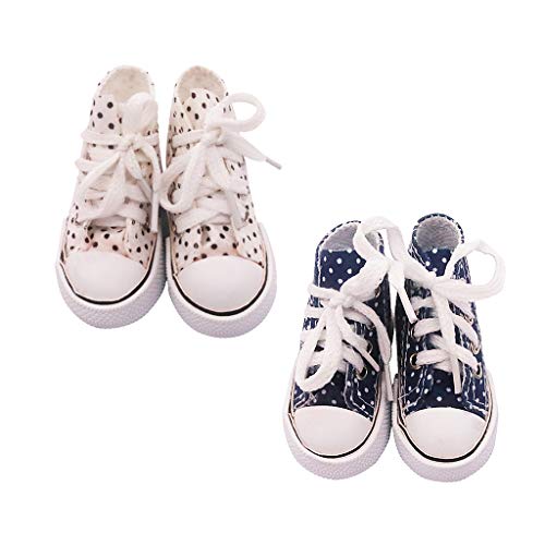 Toygogo 2 Pares Zapatos de Lona Hechos a Mano Están Hechos para Adaptarse a 1/3 BJD u Otras Muñecas Similares del Mismo Tamaño Toygogo 2 Pares Zapatos de Lona Hechos a Mano Están Hechos para Adaptarse a 1/3 BJD u Otras Muñecas Similares del Mismo Tamaño