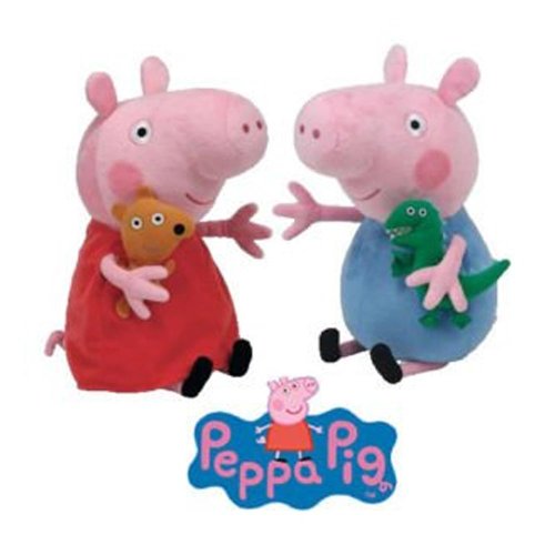 Ty Peluche - Peppa Pig e George Pig Peppa Pig Serie 15cm