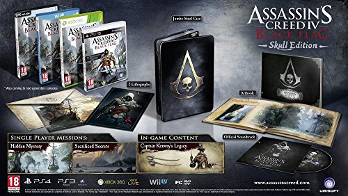 Ubisoft Assassins Creed IV: Black Flag - Skull Edition Básica + DLC Xbox 360 vídeo - Juego (Xbox 360, Acción / Aventura, Modo multijugador, M (Maduro), Soporte físico)