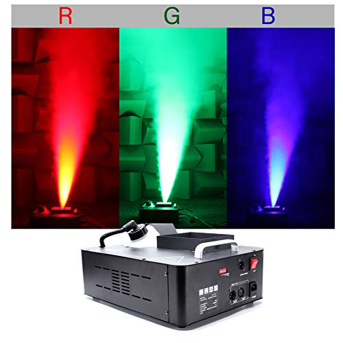 UKing 1500W Máquina de Humo con 3 RGB Luces Controlables,Maquina Niebla con Control Remoto y Tanque de 2.5L para Bodas, Fiestas, Teatro, Discoteca