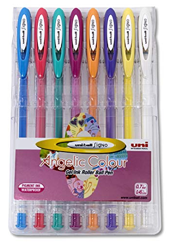 Uni Ball Signo Angelic Colors - Pack de 8 Rotuladores, Multicolor Uni Ball Signo Angelic Colors - Pack de 8 Rotuladores, Multicolor