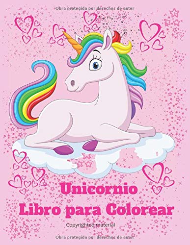 Unicornio Libro para Colorear: Libro de colorear para niños |100 páginas de libro de colorear |50 dibujos para colorear y 50 páginas en blanco para ... unicornio para colorear Formato 8.5 X 11