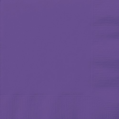 Unique Party- Paquete de 20 servilletas de papel, Color morado neón (99212)