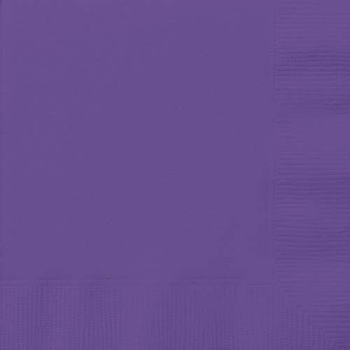 Unique Party- Paquete de 20 servilletas de papel, Color morado neón (99212) Unique Party- Paquete de 20 servilletas de papel, Color morado neón (99212)