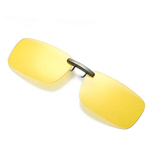 UROSA - Gafas de sol con lentes de visión nocturna desmontables, polarizadas, de metal - Amarillo - talla única