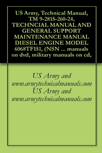 US Army, Technical Manual, TM 9-2815-260-24, TECHNCIAL MANUAL AND GENERAL SUPPORT MAINTENANCE MANUAL DIESEL ENGINE MODEL 6068TF151, (NSN 2815-01-462-3596), ... military manuals on cd, (English Edition)
