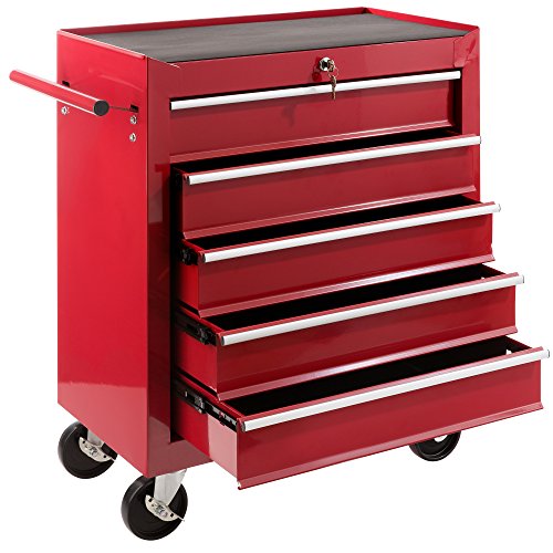 Vagones taller Werkzeugwagen Werkzeugkiste Rollwagen con 5 compartimentos Kugelgelagert herramienta Vagones taller Werkzeugwagen Werkzeugkiste Rollwagen con 5 compartimentos Kugelgelagert herramienta