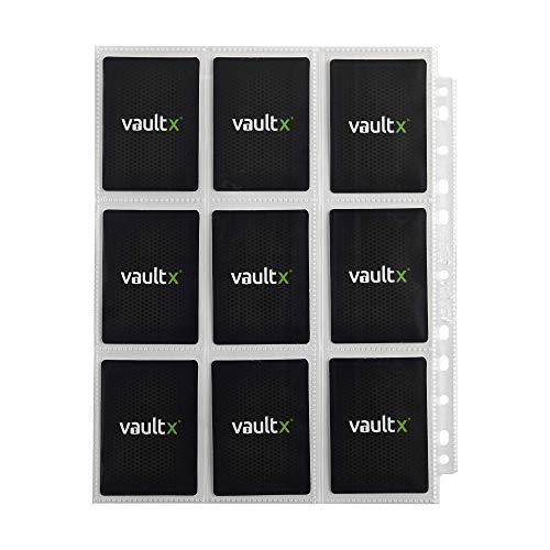 Vault X® Sideloaders - 50 Páginas de Almacenamiento A4 de 9 Bolsillos para Cartas Coleccionables - 450-900 Bolsillos de Inserción Lateral para TCG
