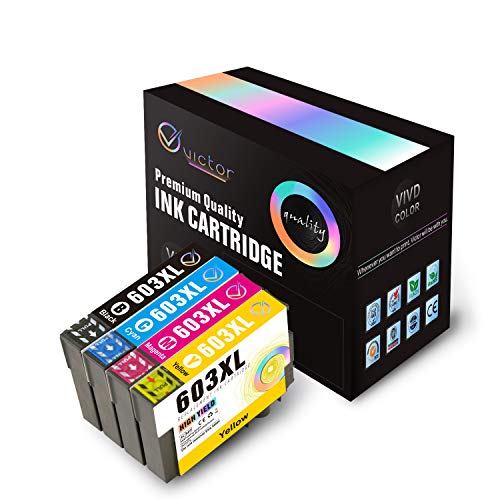 Victor Replacement 603XL Cartuchos de Repuesto para Compatible with Epson 603 Cartuchos de Tinta Multipack Funciona con Epson XP-3100 XP-4100 XP-2100 XP-2105 XP-3105 XP-4105, WF-2810 2830 2835 2850 Victor Replacement 603XL Cartuchos de Repuesto para Compatible with Epson 603 Cartuchos de Tinta Multipack Funciona con Epson XP-3100 XP-4100 XP-2100 XP-2105 XP-3105 XP-4105, WF-2810 2830 2835 2850