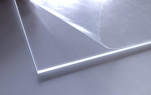 Vidrio acrílico Cuadros Lifestyle PMMA, transparente, resistente a los rayos UV, ambos lados protegidos con lámina, cortado, 4 mm de grosor (30 x 30 cm, 2 unidades)