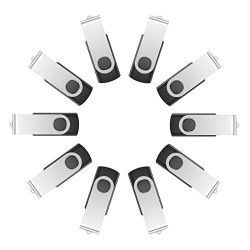 VIEKUU 10pcs USB Sticks Negro Negro 32 GB