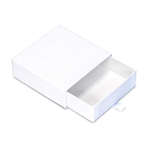 Vistapaket Caja para Regalo Caja de cartón Blanco, Caja Blanco 5 Cajas de 9 x 9 x 3 cm Cajas para empacar pequeños artículos, así como Joyas: Anillos, broches, Pendientes, Cadenas, Estuche. (Blanco)