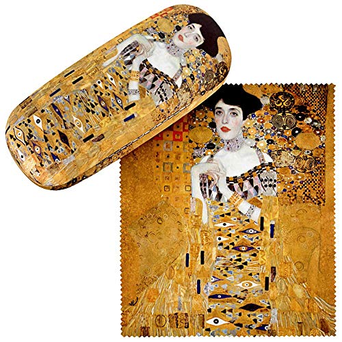 VON LILIENFELD Estuche Gafas Funda Ligeramente Estable Colorido Regalo Mujer Motivo Arte Gustav Klimt Adele
