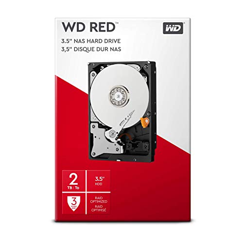 WD Red 2TB NAS 3.5 pulgadas Disco duro interno Clase 5400 r.p.m, SATA 6 Gb/s, SMR, Caché 256MB