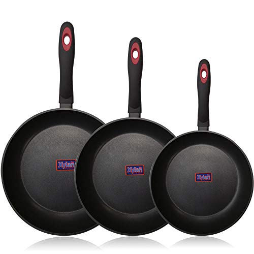 WECOOK Ecostone Set Juego 3 Sartenes 20-24-28 cm Aluminio Forjado, inducción, Antiadherente ecológico XYLAN Plus sin PFOA, Apta para Todas Las cocinas, vitroceramica, Gas WECOOK Ecostone Set Juego 3 Sartenes 20-24-28 cm Aluminio Forjado, inducción, Antiadherente ecológico XYLAN Plus sin PFOA, Apta para Todas Las cocinas, vitroceramica, Gas