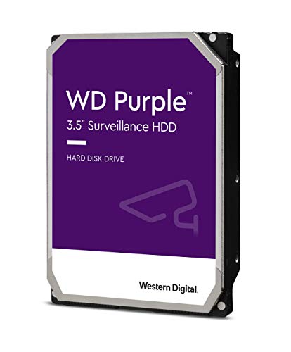 Western Digital WD Púrpura 3TB para videovigilancia - 3.5 pulgadas SATA 6 Gb/s disco duro con tecnología AllFrame 4K - 180TB/yr, 64MB Cache, 5400rpm - WD30PURZ