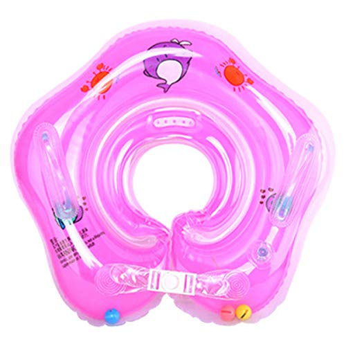 WinCret Flotador Cuello Bebe Ajustable Inflable Doble Airbag Flotador Cuello para 1-18 Meses Bebé