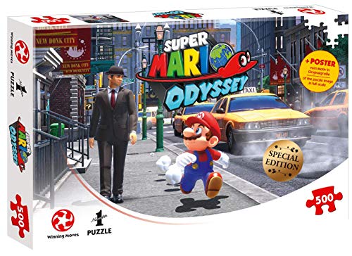 Winning Moves Puzzle Super Mario Odyssey New Donk City, 500 piezas