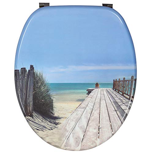 Wirquin 20719122 Trendy Line - Tapa para WC, diseño de playa Wirquin 20719122 Trendy Line - Tapa para WC, diseño de playa