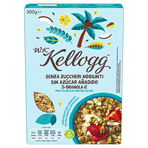 W.K Kellogg Sin Azúcar añadido Frutos secos Cereales - 300 g