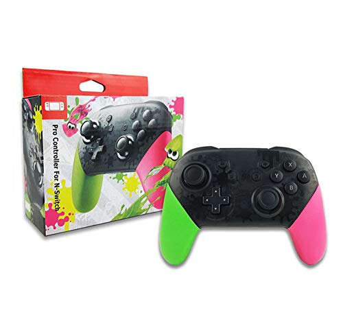 WTZFHF Controlador inalámbrico Gamepad, Controlador Pro Compatible para Nintendo Switch Soporte Gyro Axis Dual Shock (Rosa y Verde) Regalo para niños