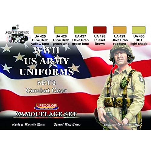 Wwii Us Army Uniforms Colours - Lote de 6 pinturas acrílicas (22 ml)