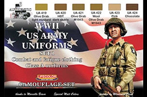 Wwii Us Army Uniforms Colours - Lote de 6 pinturas acrílicas (22 ml)