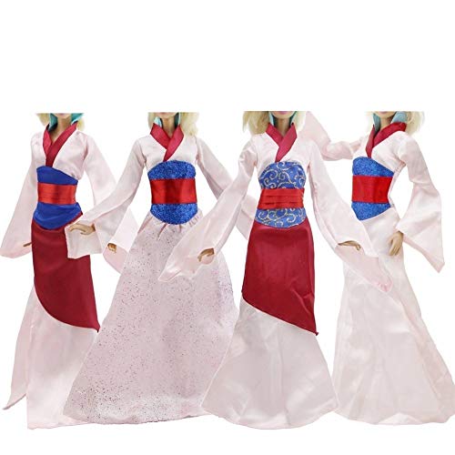W.Z.H.H.H Muñeca Estilo Chino Retro Accesorios muñeca clásica Princesa Antigua Ropa de Vestir Traje Largo de muñeca de Juguete (Color : Style M, Size : Gratis)