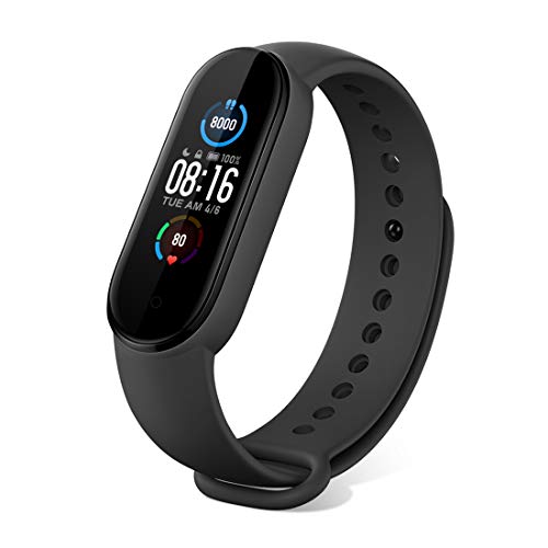 Xiaomi Mi Band 5 Pulsera de Actividad Inteligente, Nueva Carga magnética, Pantalla AMOLED de 1,1", 100+ Fondos de Pantalla temáticos, 24 horaspulsometro/Fitness Tracker, 50M a Prueba de Agua