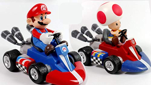 XINKA Super Mario Kart Mario Car Racing de Dos Piezas Super Mario Brothers Kart Car Toy Car Mario Model Decoration