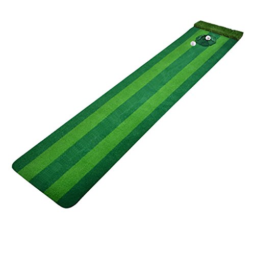 Ydhw Práctica de Golf Esteras de Práctica de Golf para Interiores Putt Trainer Multi-Balloon Estera de Práctica Portátil Verde Family Golf Mat (Color : A)