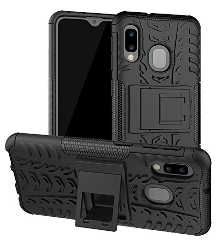 Yiakeng Funda Samsung Galaxy A20e Carcasa, Doble Capa Silicona a Prueba de Choques Soltar Protector con Kickstand Case para Samsung Galaxy A20E (Negro) Yiakeng Funda Samsung Galaxy A20e Carcasa, Doble Capa Silicona a Prueba de Choques Soltar Protector con Kickstand Case para Samsung Galaxy A20E (Negro)