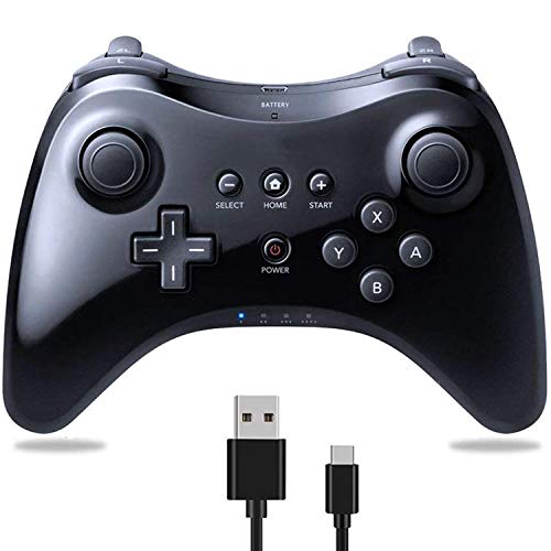 YiYunTE Classic Wireless Pro Controller Remote Gaming Jostick Joypad para Wii U, Dual Analógica Bluetooth mando a distancia Game Pad Controller con cable para Wii U Pro Negro YiYunTE Classic Wireless Pro Controller Remote Gaming Jostick Joypad para Wii U, Dual Analógica Bluetooth mando a distancia Game Pad Controller con cable para Wii U Pro Negro