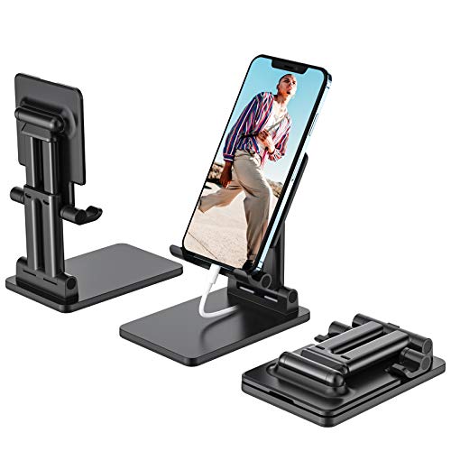 yootech Soporte Movil, Multiángulo Soporte Teléfono Plegable y Portátil con Superficie Antideslizante para 12/12mini/12 Pro max/11/Xs MAX,Huawei P40,Samsung Galaxy,Xiaomi Redmi,iPad Mini 2/3/4