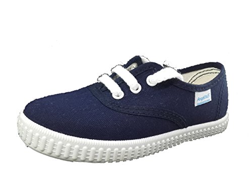 Zapatillas de Lona para Niños y Niñas, Angelitos mod.121, Calzado infantil Made in Spain, Garantia de Calidad. (27, Azul Marino)