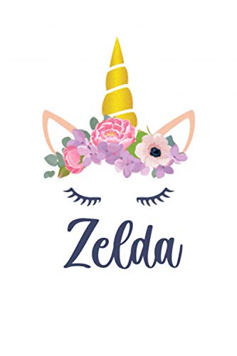 Zelda: Personalized Name Lined Journal Diary Notebook 120 Pages, 6" x 9" (15 x 23 cm), Durable Soft Cover - Perfect Gift For Mom For Birthdays, Christmas, Appreciation & Encouragement ...