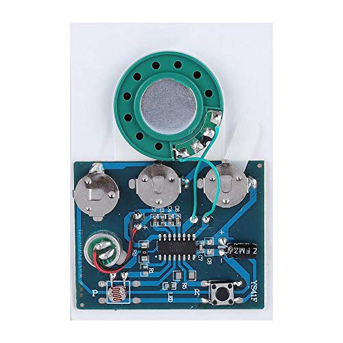 Zerone Módulo de grabación de voz 30s chip con 3 pilas de botón, nueva función de grabación de sonido para tarjetas de audio DIY regalo (fotosensible)