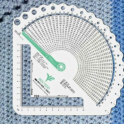 ZGHYBD Knitting Gauge Converter - Knitting Stitch Calculator and Counting Frame Ruler, Knitting Tools For Sweater Knitting, Easy To Read Weave Craft DIY Enthusiast