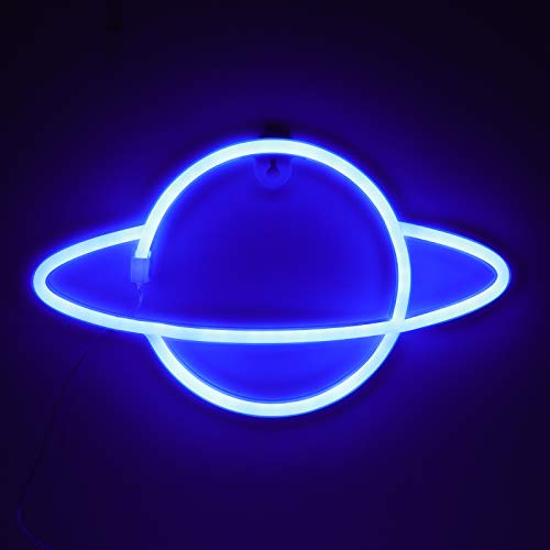 ZWOOS Luz de neón para Dormitorio - Señales Luminosas LED alimentada por batería o USB - Iluminación Nocturna para Navidad, Fiesta, Bar - Azul Moderno ZWOOS Luz de neón para Dormitorio - Señales Luminosas LED alimentada por batería o USB - Iluminación Nocturna para Navidad, Fiesta, Bar - Azul Moderno