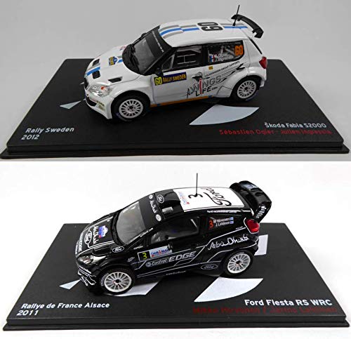 - Lotes de 2 Coches de Rally 1/43: Ford Fiesta + Skoda Fabia S2000 Hirvonen Ogier (MAR: 54 + 65)