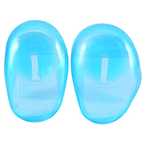 1 par protectores de la oreja protectores de orejeras de plástico a prueba de agua protector de la oreja para tinte de cabello y uso doméstico