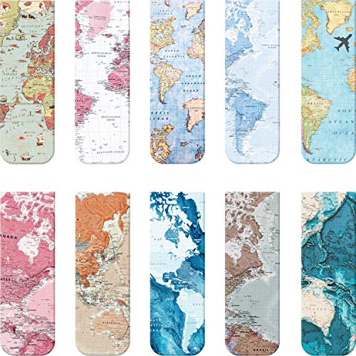 10 Piezas Marcadores de Libros Magnéticos Marcapáginas Juego de Marcadores de Libros Variados para Estudiantes Lectura (Estilo de Mapa, 2,3 x 0,8 Pulgadas) 10 Piezas Marcadores de Libros Magnéticos Marcapáginas Juego de Marcadores de Libros Variados para Estudiantes Lectura (Estilo de Mapa, 2,3 x 0,8 Pulgadas)