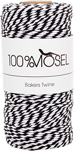 100% Fil de Mosel Noir Blanc 2 mm d'épaisseur 100 m de Fil de Bricolage en Coton Twine Sangle de Cadeau de 0,10 € / m 100% Fil de Mosel Noir Blanc 2 mm d'épaisseur 100 m de Fil de Bricolage en Coton Twine Sangle de Cadeau de 0,10 € / m