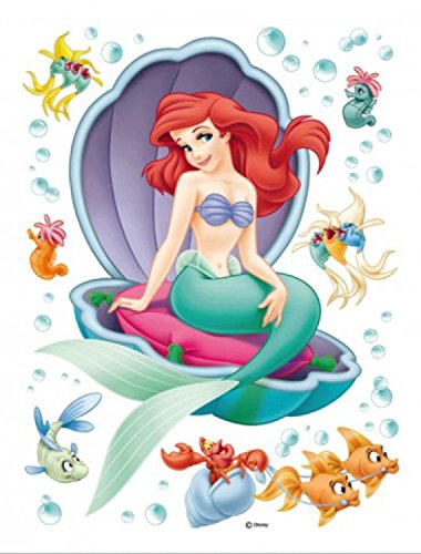 1art1 Walt Disney - Ariel, La Sirenita Pegatina para Pared (85 x 65cm)