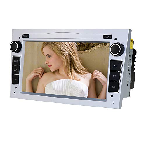 2 DIN Car Radio Bluetooth Music /1080P Video Player Android 10 + Canbus Mirror-Link Control del Volante Se Adapta a Opel Meriva/Signum/Zafira/Vectra C (Plateado)