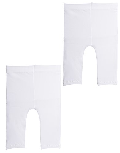 2 PARES X LEGGINGS CORTOS SEMI OPACOS PARA BEBES | MALLAS CORTE PIRATA EN MICROFIBRA | 40 DEN | NEGRO, BLANCO | 4/6, 8/10, 12/14 AÑOS | CALCETERÍA ITALIANA | (24 Meses, 2 PARES - BLANCOS)